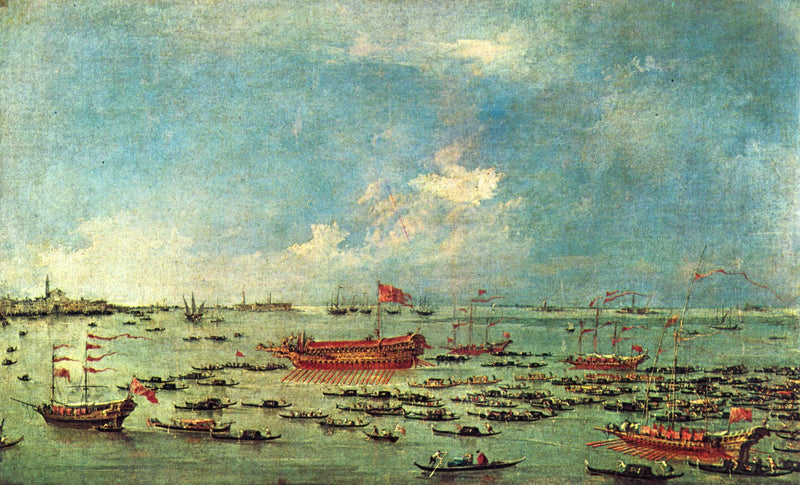 Bucentaure nära San Nicolò di Lido - Francesco Guardi