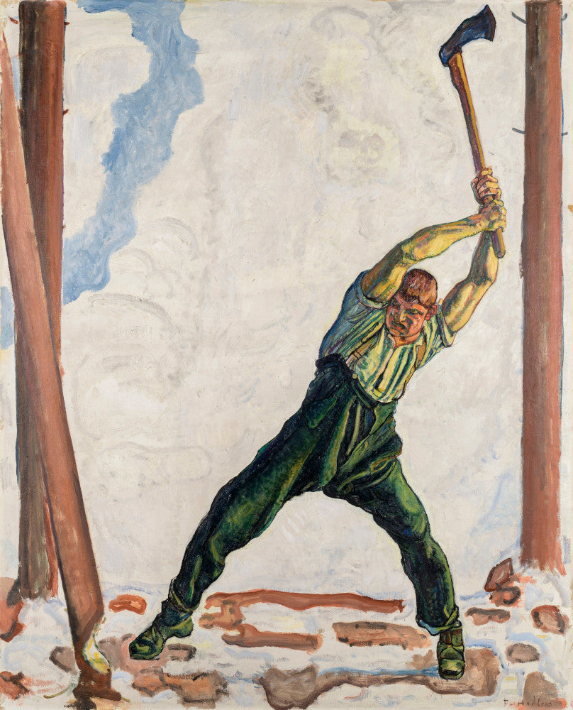 Le bûcheron - Ferdinand Hodler - Alpha Reproduction