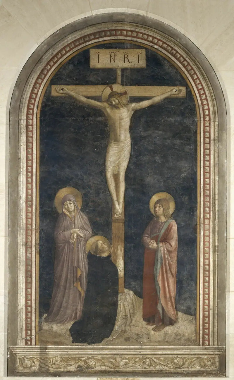 Korsfästelsen med helgon Dominic i bön - Fra Angelico
