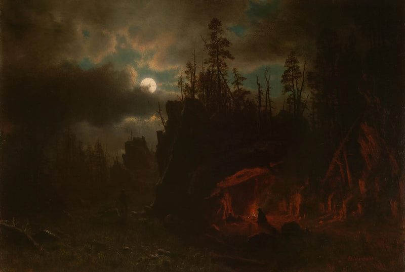 Fångstlägret - Albert Bierstadt