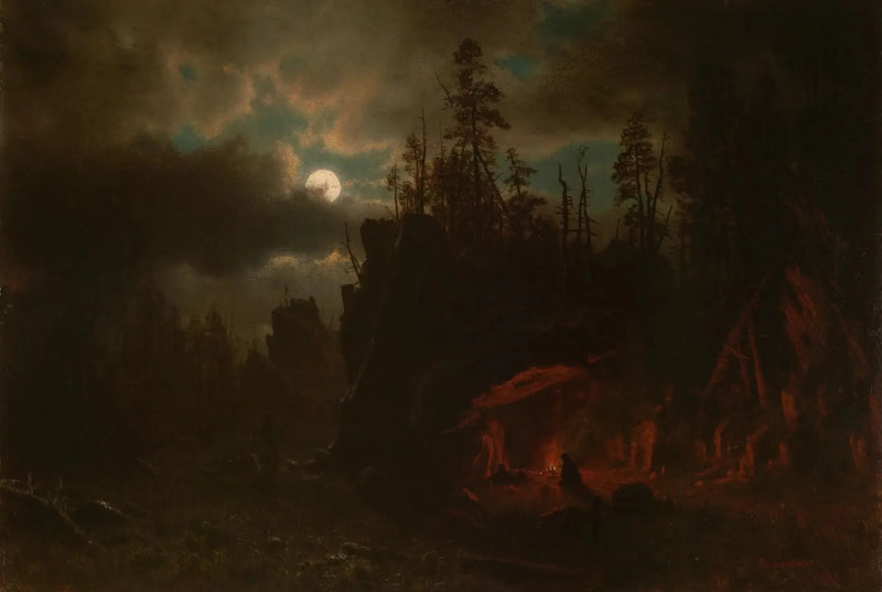Fångstlägret - Albert Bierstadt