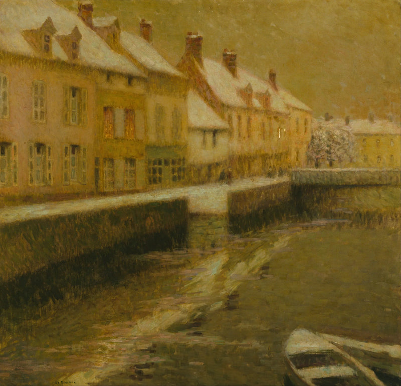 Kanalen i Brugge, Vinter - Henri Le Sidaner