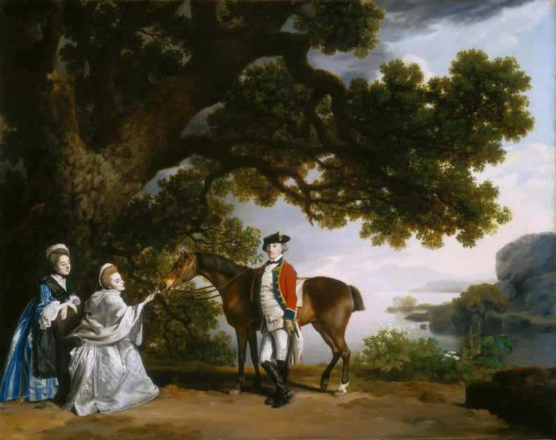 Kapten Samuel Sharpe Pocklington med sin fru, Pleasance, och kanske sin syster, Frances - George Stubbs