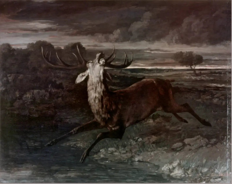 Älgen vid vattnet - Gustave Courbet