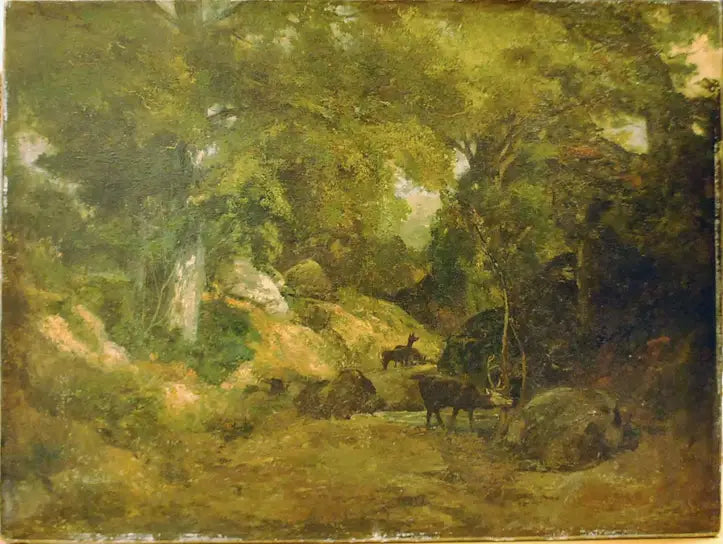 Älgen i skogen - Gustave Courbet