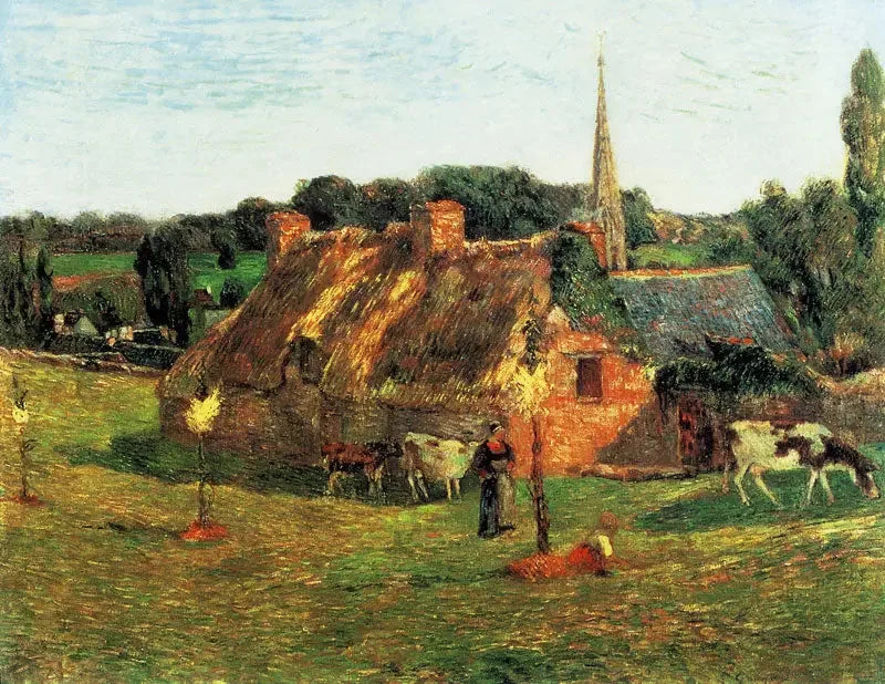 Lolichons fält och Pont-Avens kyrka - Paul Gauguin