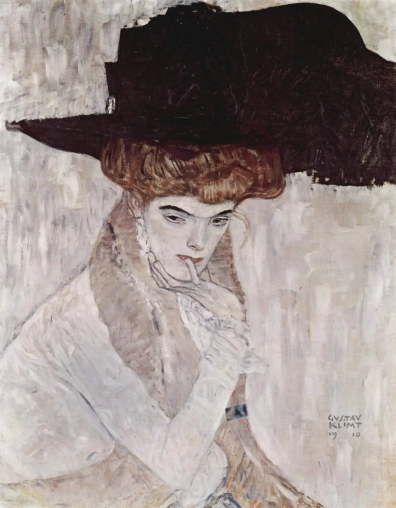 Den svarta fjäderhatten - Gustav Klimt