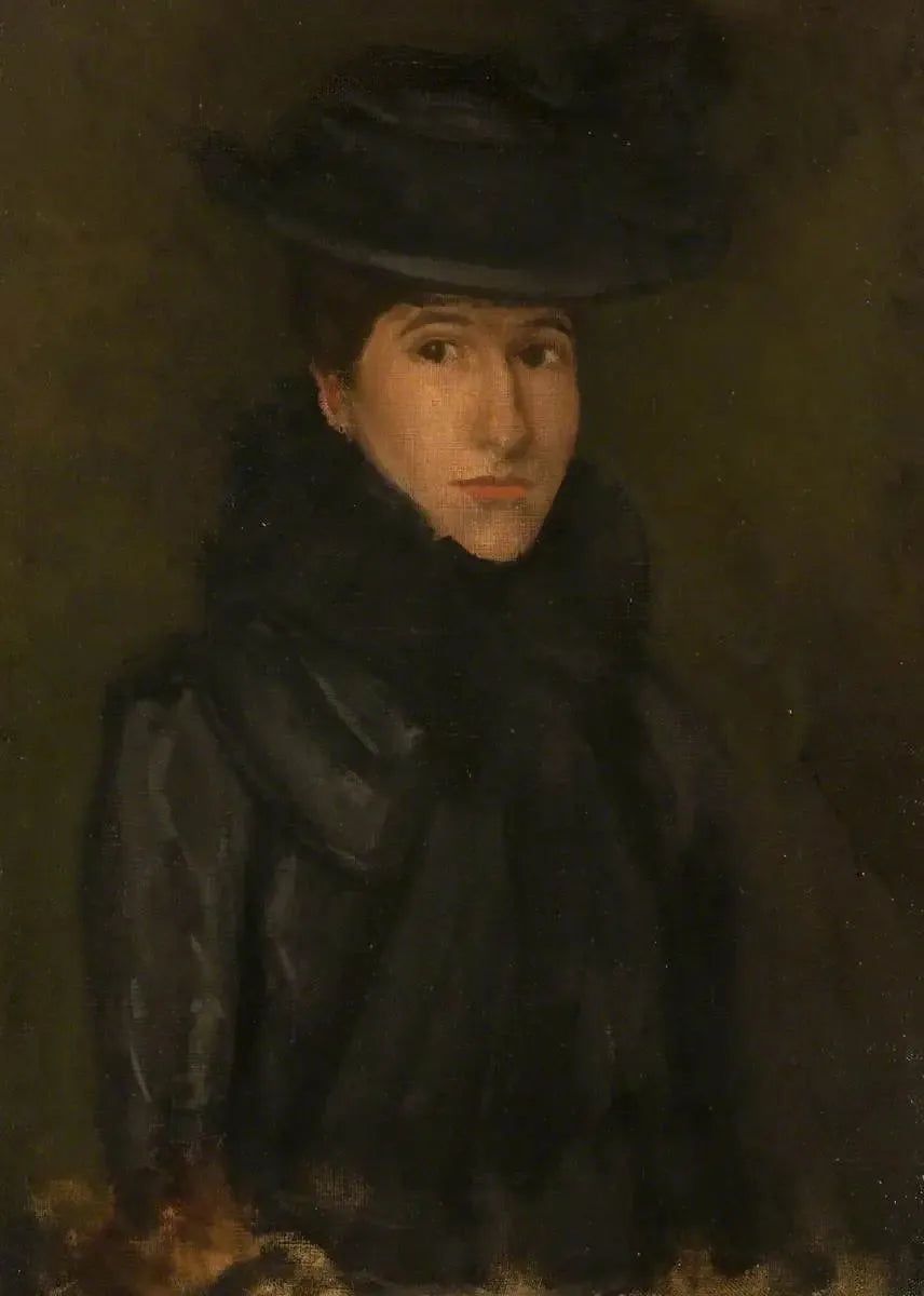 Den Svarta Hatten - Mademoiselle Rosalind Birnie Philip; 1900-1902 - James Abbott McNeill Whistler