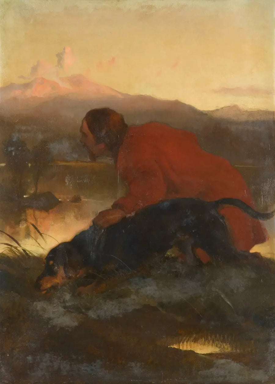 Jägaren och spårhunden - Edwin Henry Landseer