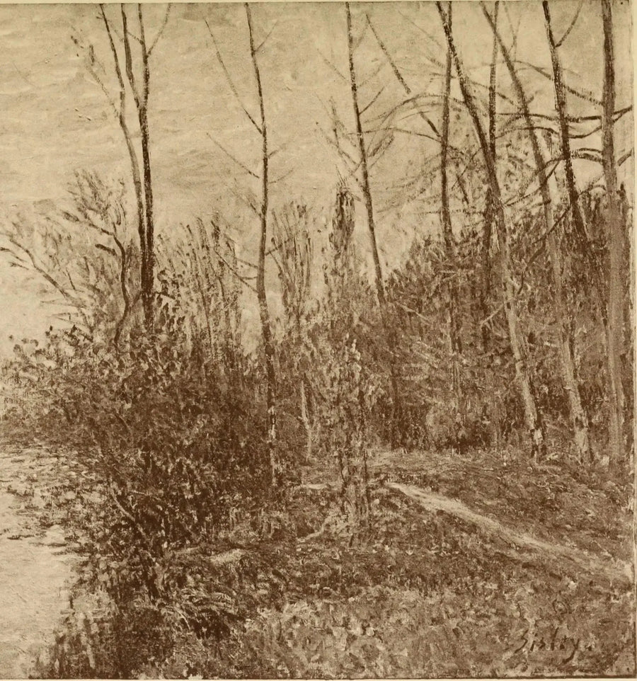 Vägen till de små ängarna i By. Stormigt väder - Alfred Sisley