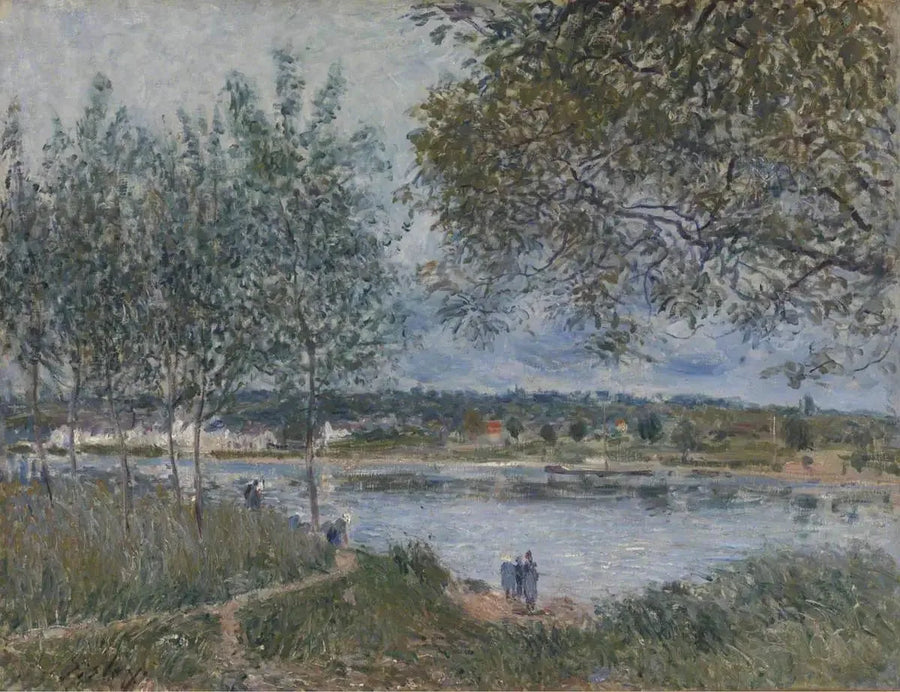 Den gamla färjans väg i By - Alfred Sisley
