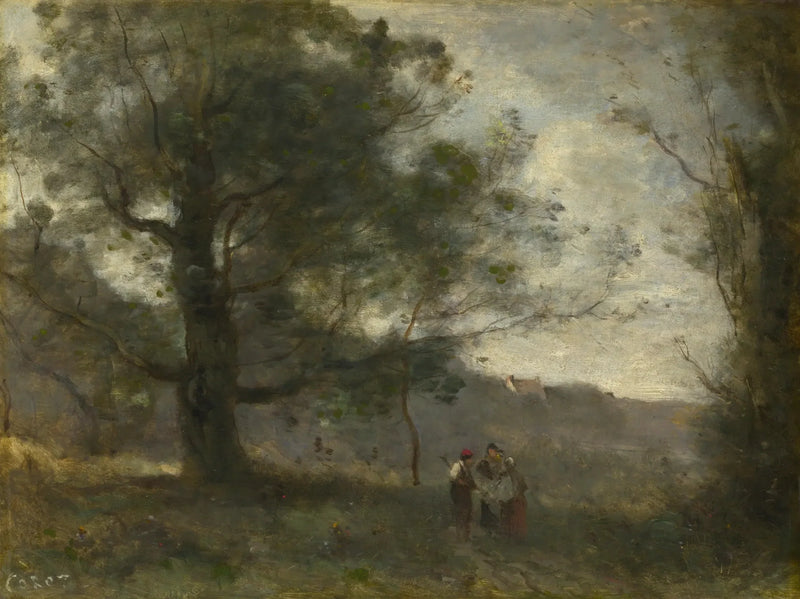 Eken i dalen - Jean-Baptiste Camille Corot