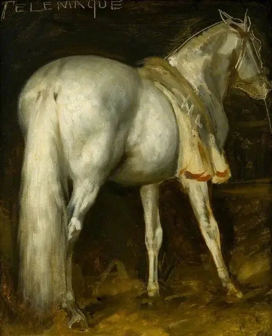 Den grå hästen "Télémaque" - Théodore Géricault