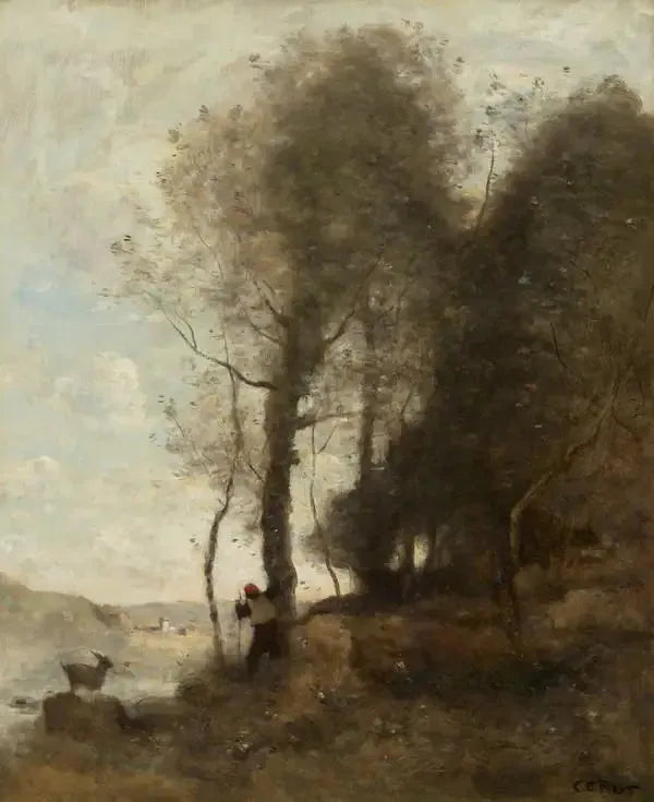 Geten vid skogsbrynet - Jean-Baptiste Camille Corot