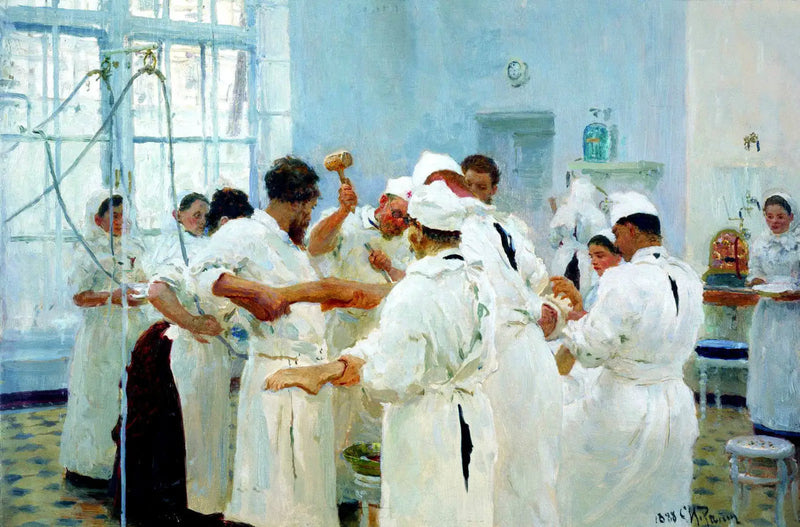 Kirurgen E. V. Pavlov i operationssalen - Ilya Repin