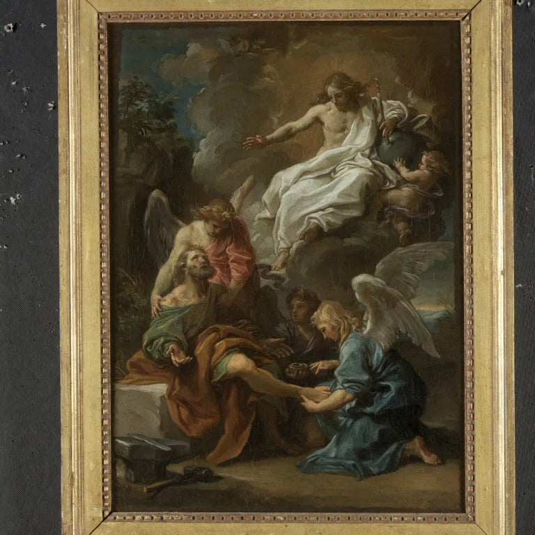 Kristus som uppenbarar sig för helige Ampelius - Pompeo Batoni