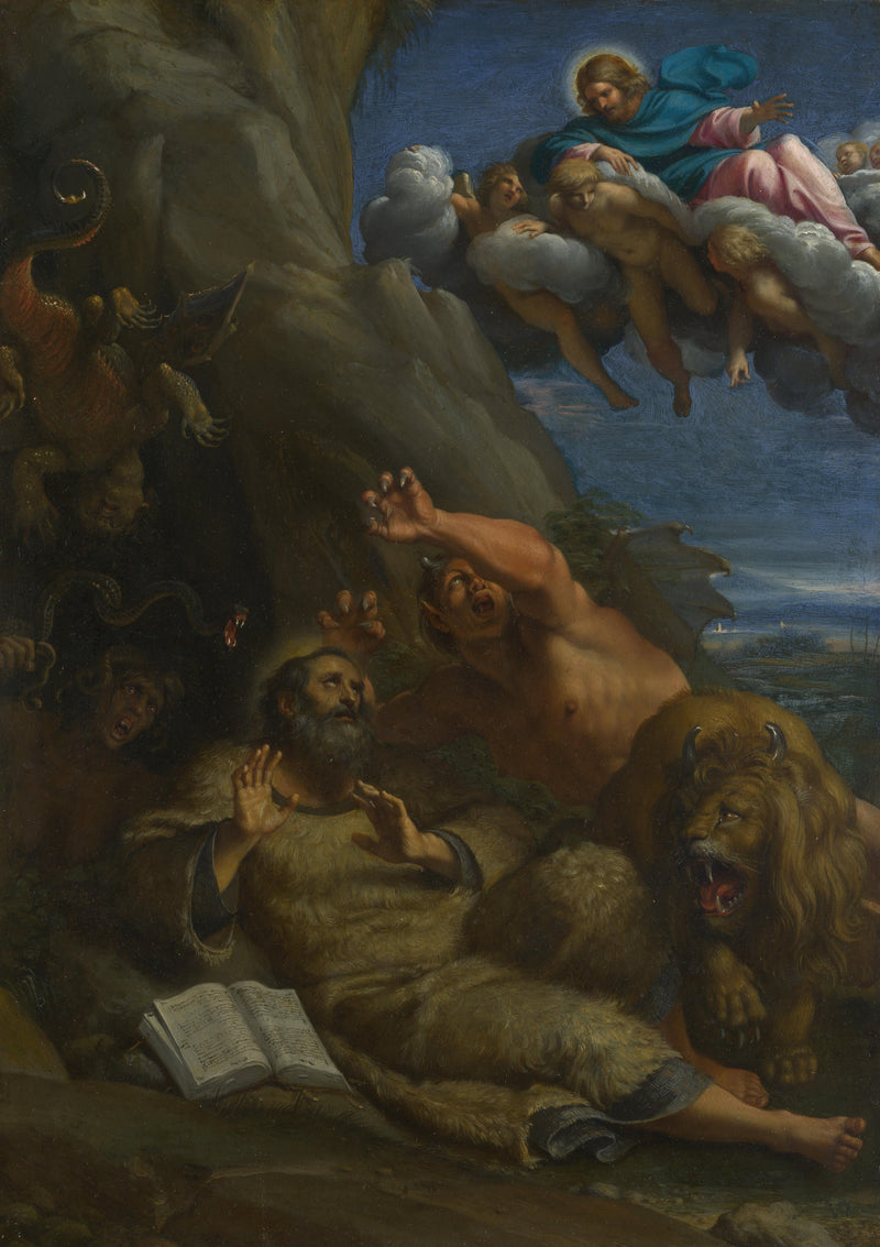 Kristus som uppenbarar sig för helige Antonius abbot - Annibale Carracci