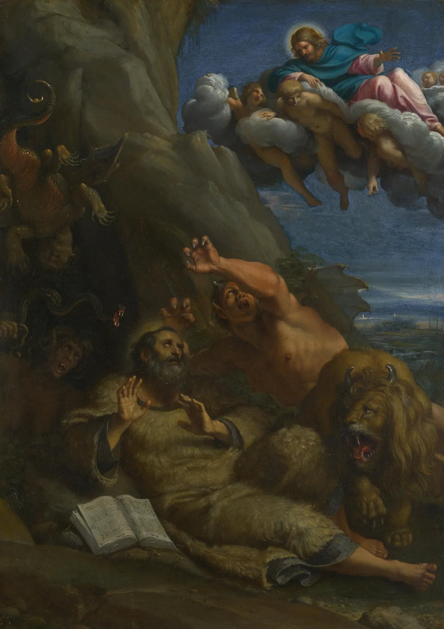 Kristus som uppenbarar sig för helige Antonius abbot - Annibale Carracci