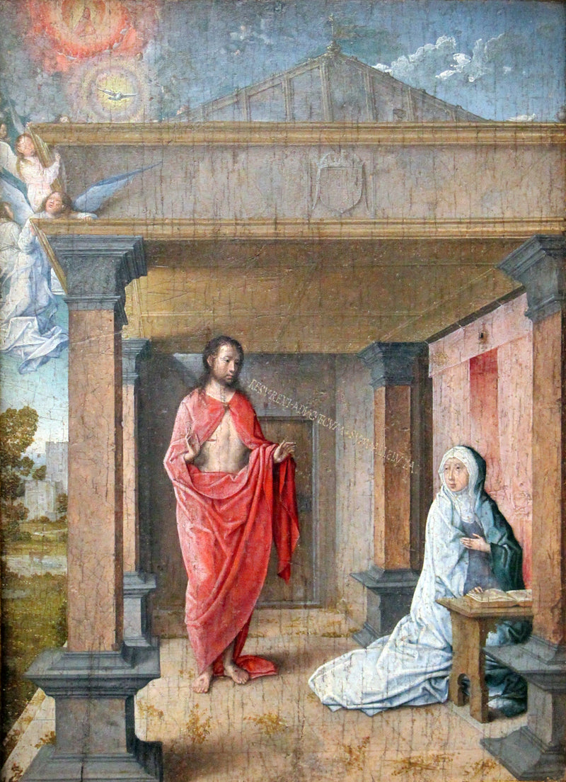 Kristus uppenbarar sig för Maria - Juan de Flandes
