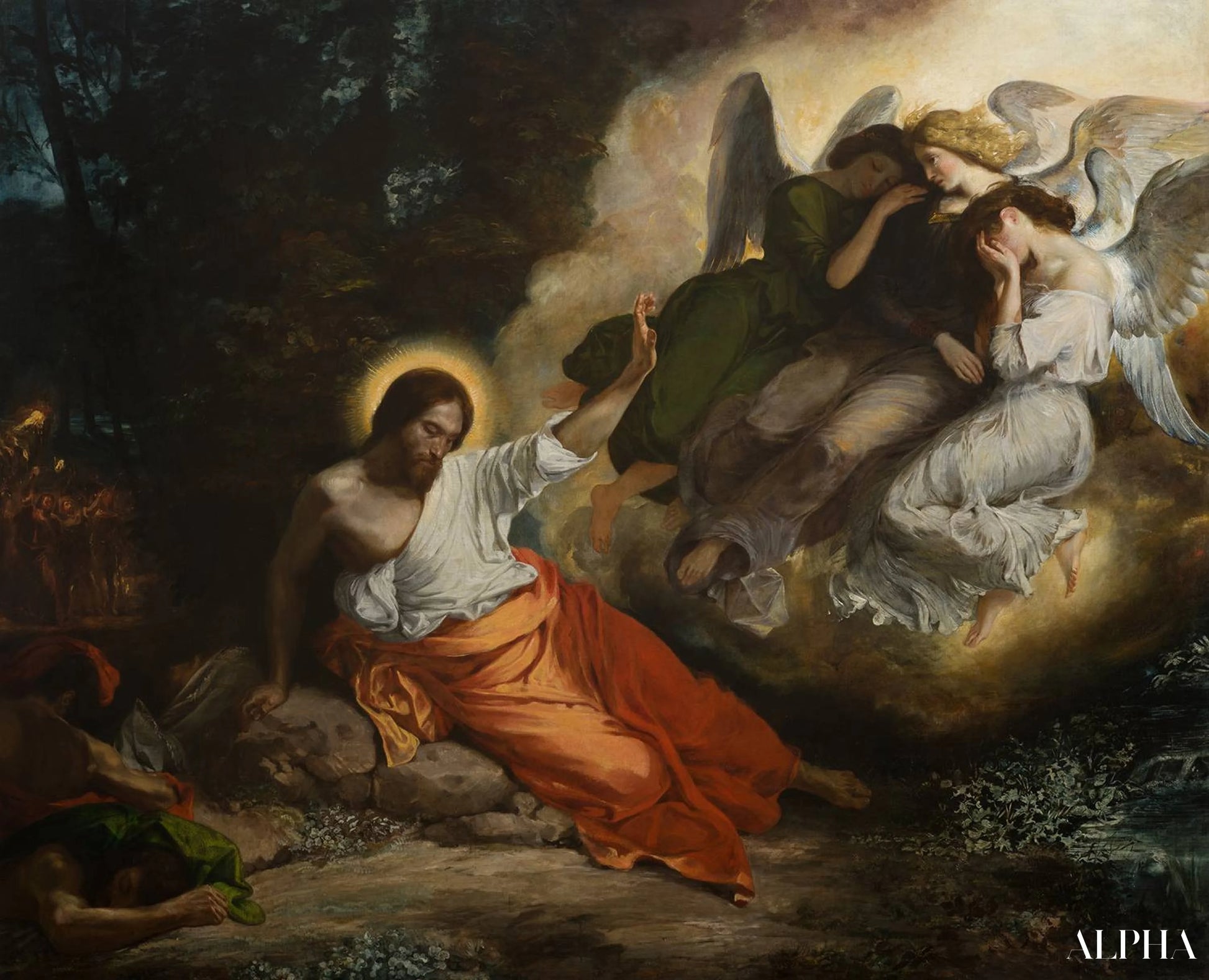 Le Christ au Jardin des Oliviers - Eugène Delacroix - Reproductions de tableaux et peintures haut de gamme