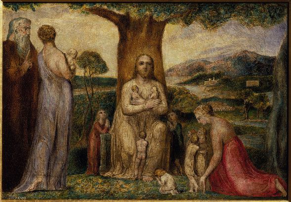 Kristus välsignande de små barnen - William Blake