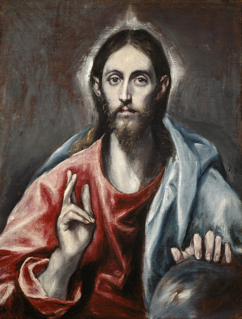 Kristus välsignande, världens frälsare - El Greco