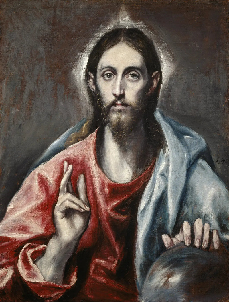 Kristus välsignande, världens frälsare - El Greco