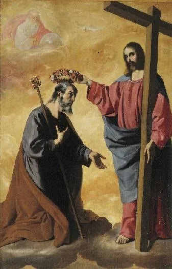 Kristus som krönar helige Josef - Francisco de Zurbarán