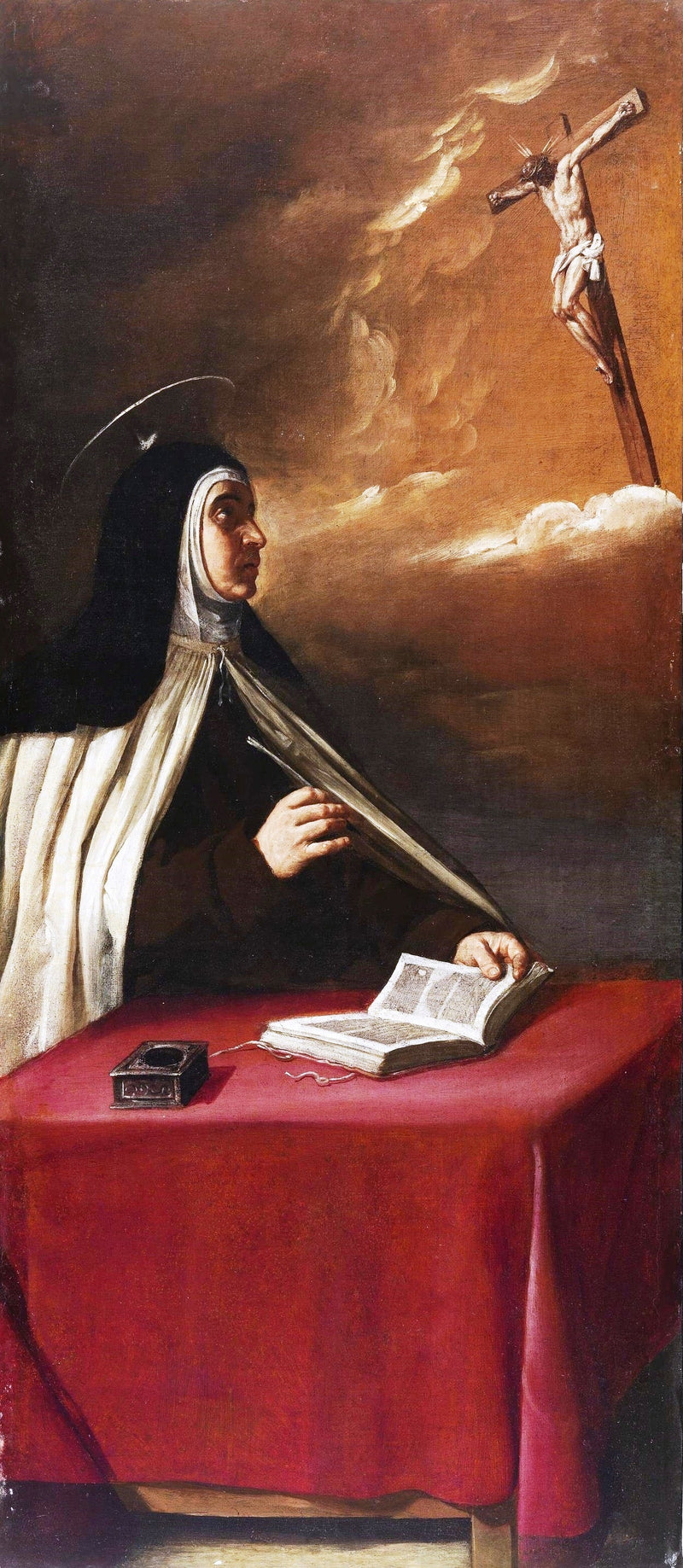 Kristus på korset framträder för heliga Teresa av Avila - Alonso Cano