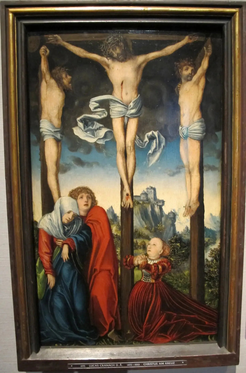 Den korsfäste Kristus mellan de två rövarna - Lucas Cranach den äldre