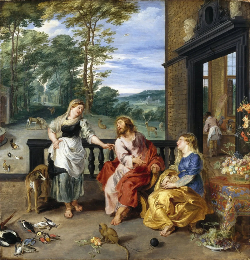 Kristus i Marta och Maria hem - Peter Paul Rubens