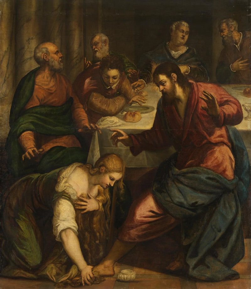 Kristus i fariséen Simon's hus - Jacopo Tintoretto