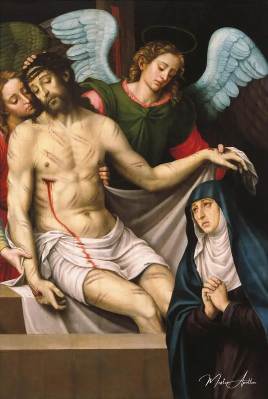 Le Christ dans les bras de deux anges - Vicente Juan Masip - Reproductions de tableaux et peintures haut de gamme