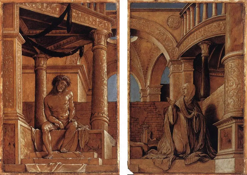Kristus av lidande och den gråtande jungfrun - Hans Holbein den yngre