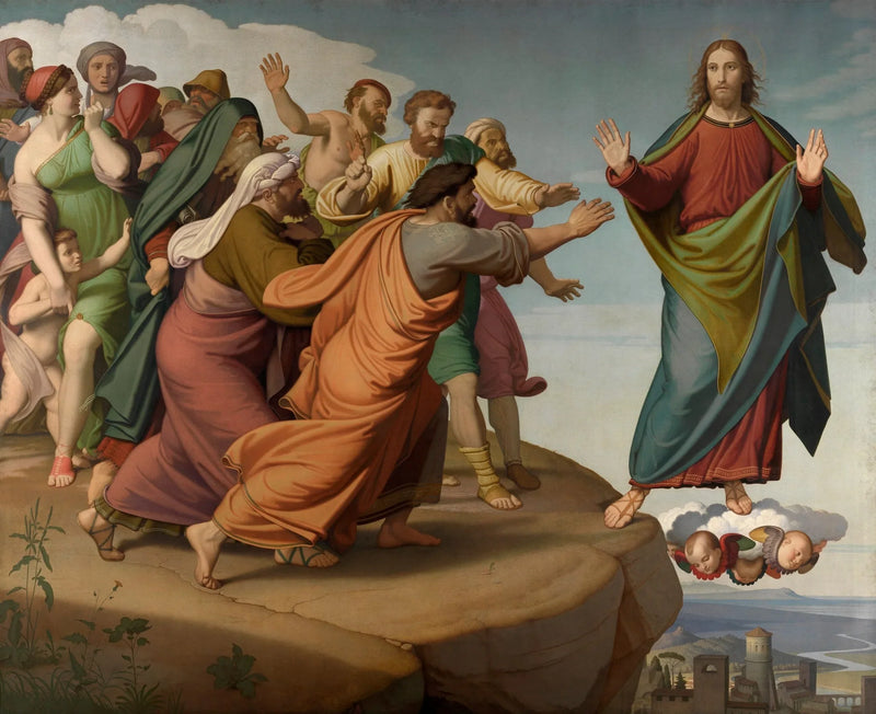 Kristus undflyr fariséerna - Johann Friedrich Overbeck