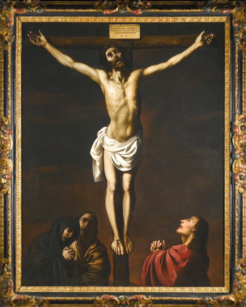 Kristus på korset med helige Johannes, Maria Magdalena och Jungfru Maria - Francisco de Zurbarán