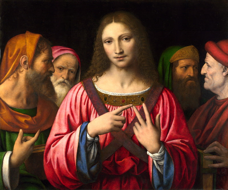 Kristus omgiven av läkare - Bernardino Luini