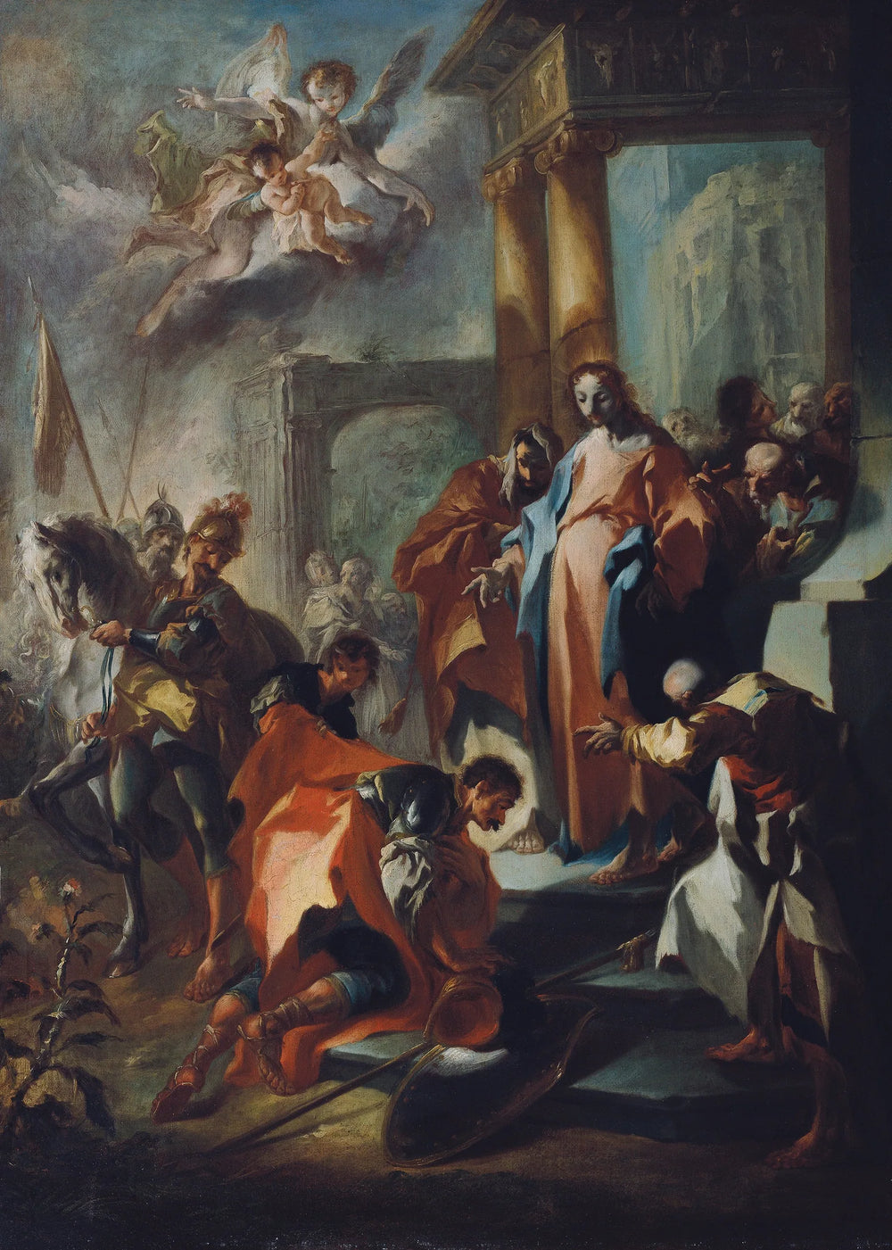 Le Christ et le capitaine de Capharnaüm - Franz Anton Maulbertsch image 1 copie de tableau peinte à la main