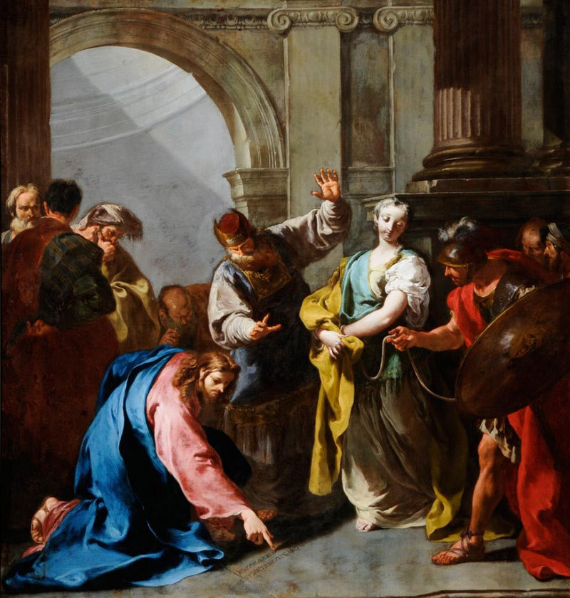 Kristus och äktenskapsbrottet - Giovanni Battista Pittoni
