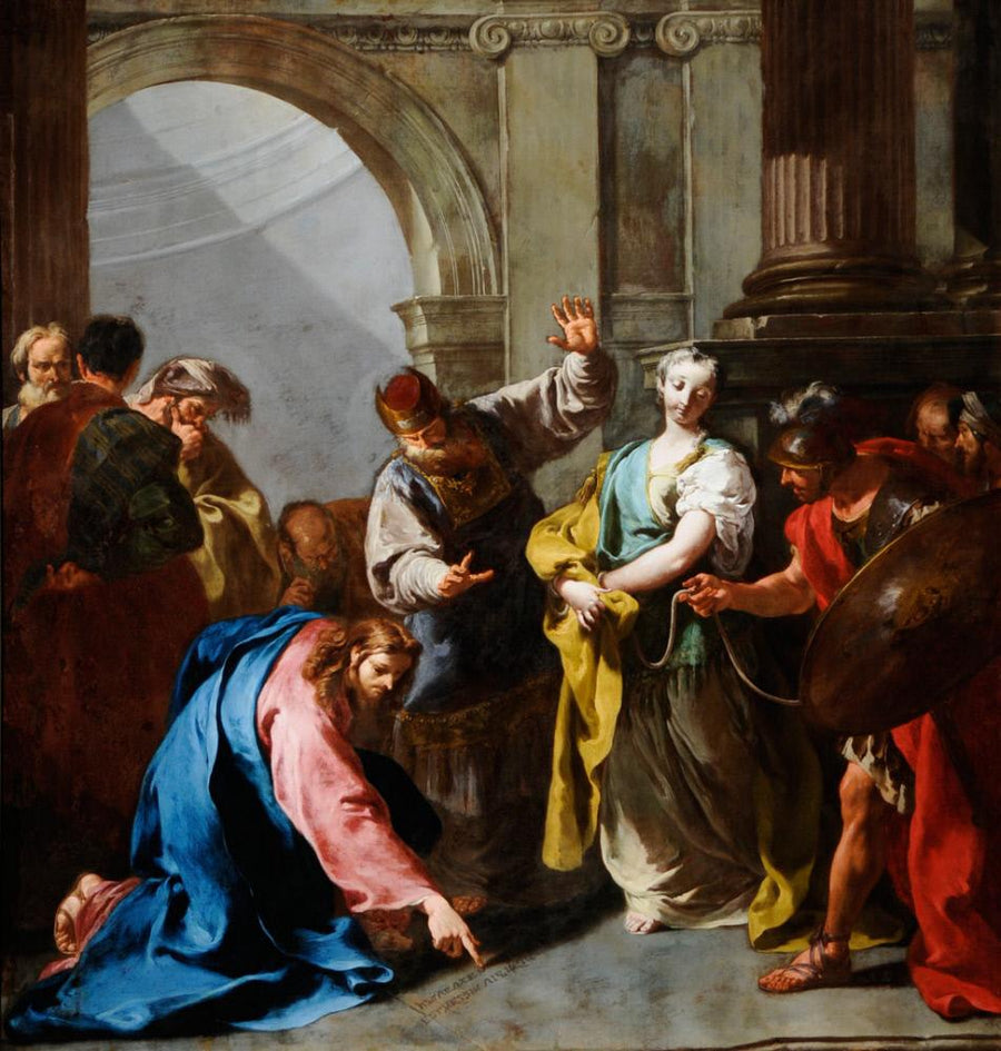 Kristus och äktenskapsbrottet - Giovanni Battista Pittoni