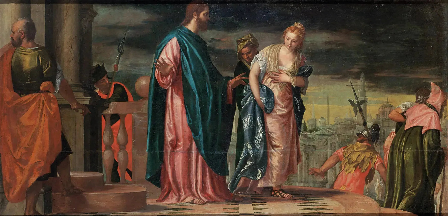 Le Christ et la femme adultère - Paul Véronèse image 1 reproduction de peinture à l’huile