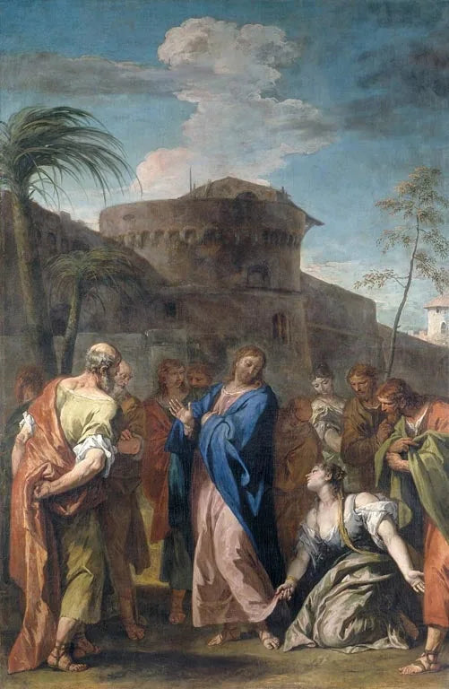 Kristus och den troende kvinnan - Sebastiano Ricci