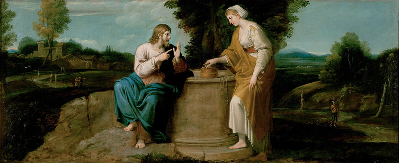 Kristus och Samaritanen - Annibale Carracci