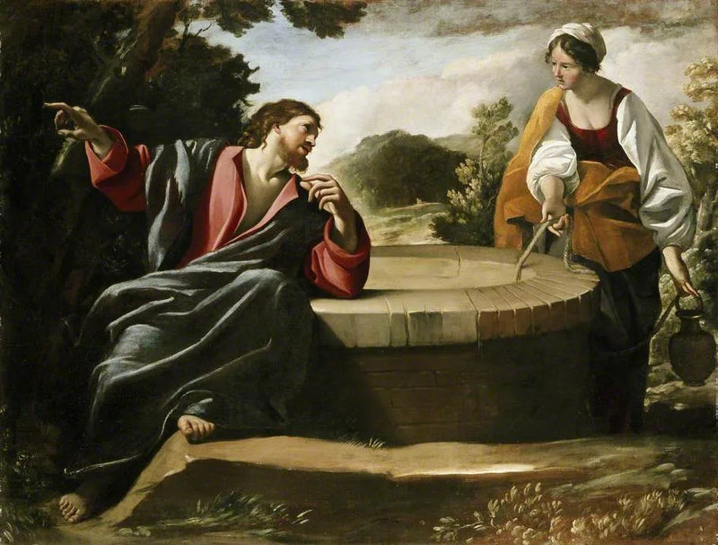 Kristus och den samaritiska kvinnan - Giovanni Lanfranco