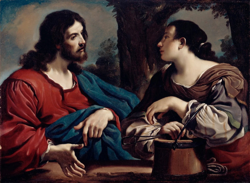 Kristus och den samaritiska kvinnan - Guercino