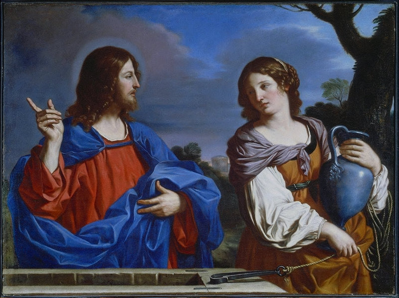 Kristus och Samaritanen - Guercino