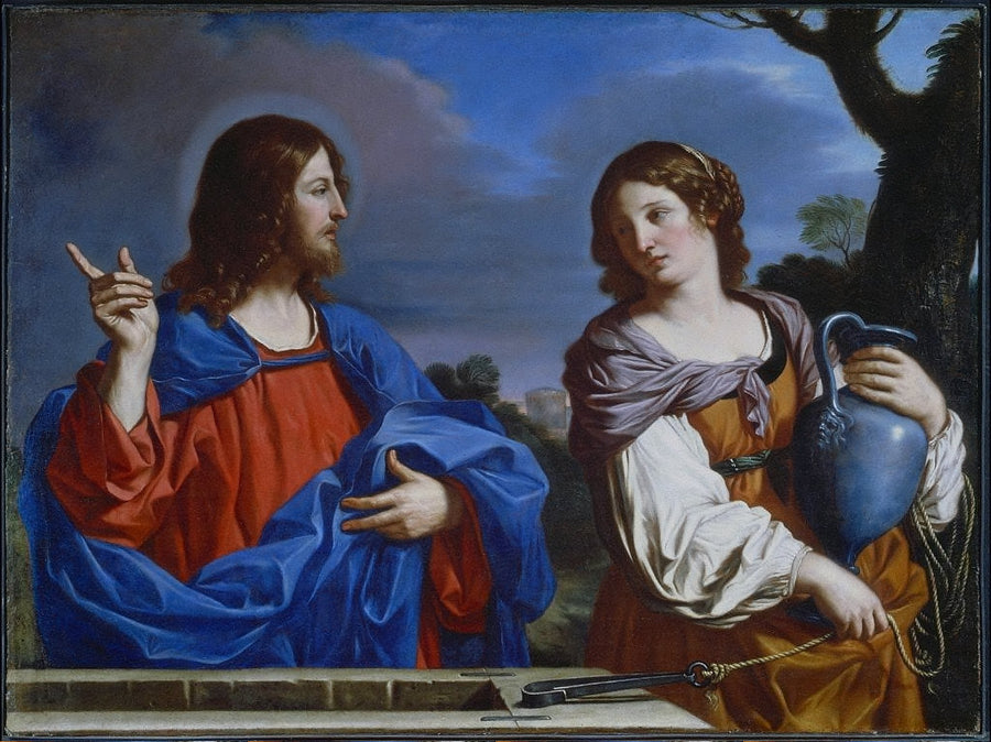Kristus och Samaritanen - Guercino
