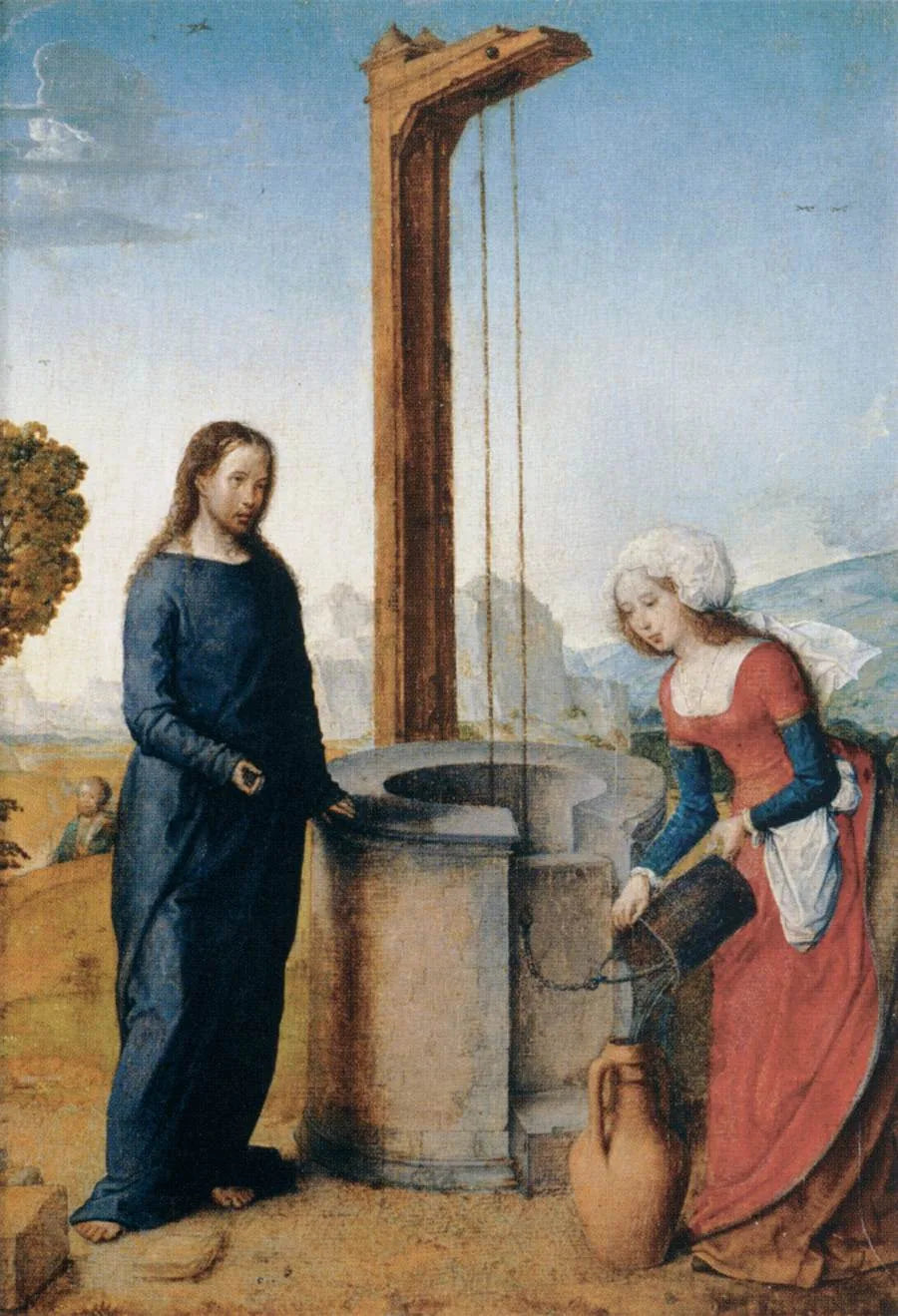 Kristus och Samaritanen - Juan de Flandes