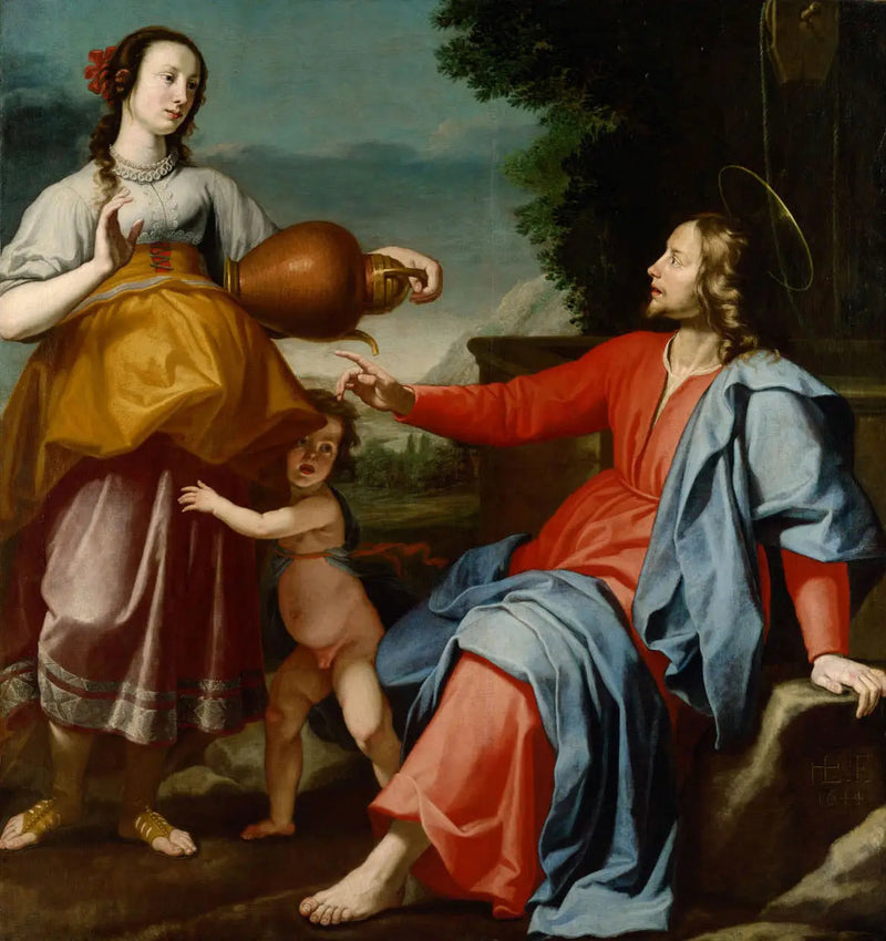 Kristus och den samariska kvinnan - Lorenzo Lippi
