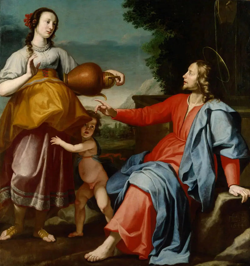 Kristus och den samariska kvinnan - Lorenzo Lippi